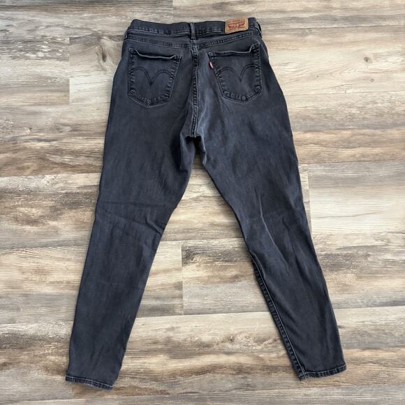 Levi’s Women’s Black Curvy Skinny Distressed Jeans Size 31 Denim - Picture 2 of 6